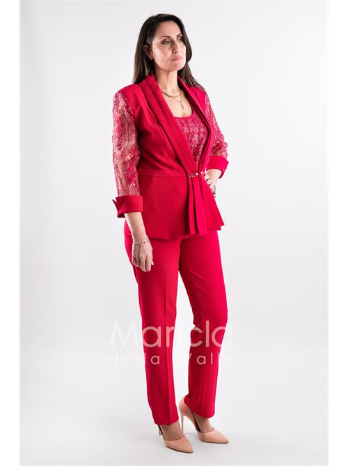 tailleur 3 pz ricamati PAOLA FORTI | PF217FUCSIA